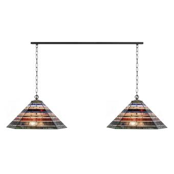 2 x Tiffany Industrial with chain to ceiling beam