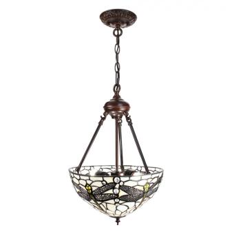 Tiffany pendant lamp 31cm Dragonfly white