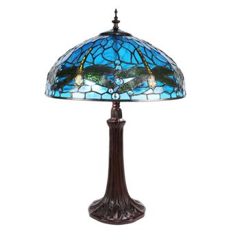Tiffany tafellamp 41cm Dragonfly Blauw