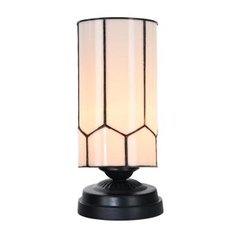Tiffany kleine Tischlampe schwarz mit Gatsby